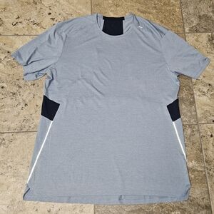 Lululemon Shirt Men Fast Short Sleeve T-Shirt Sea Salt Gray Sage Size L